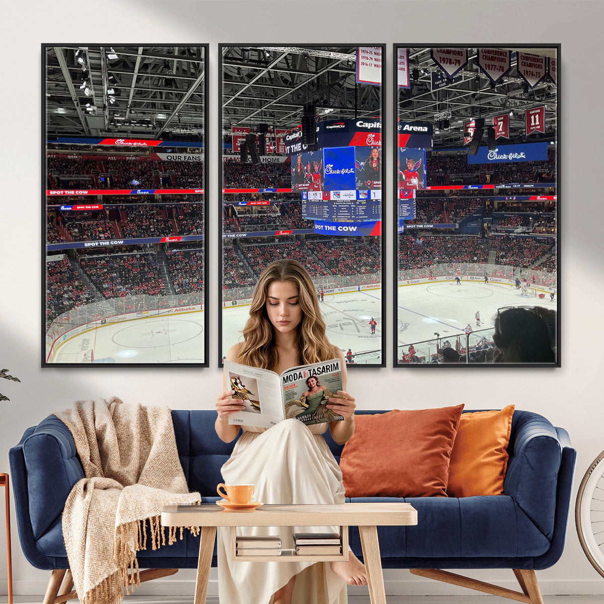 71287-MGV-CV-36X24 - Washington Capitals New York Rangers Ice Hockey Game Stadium