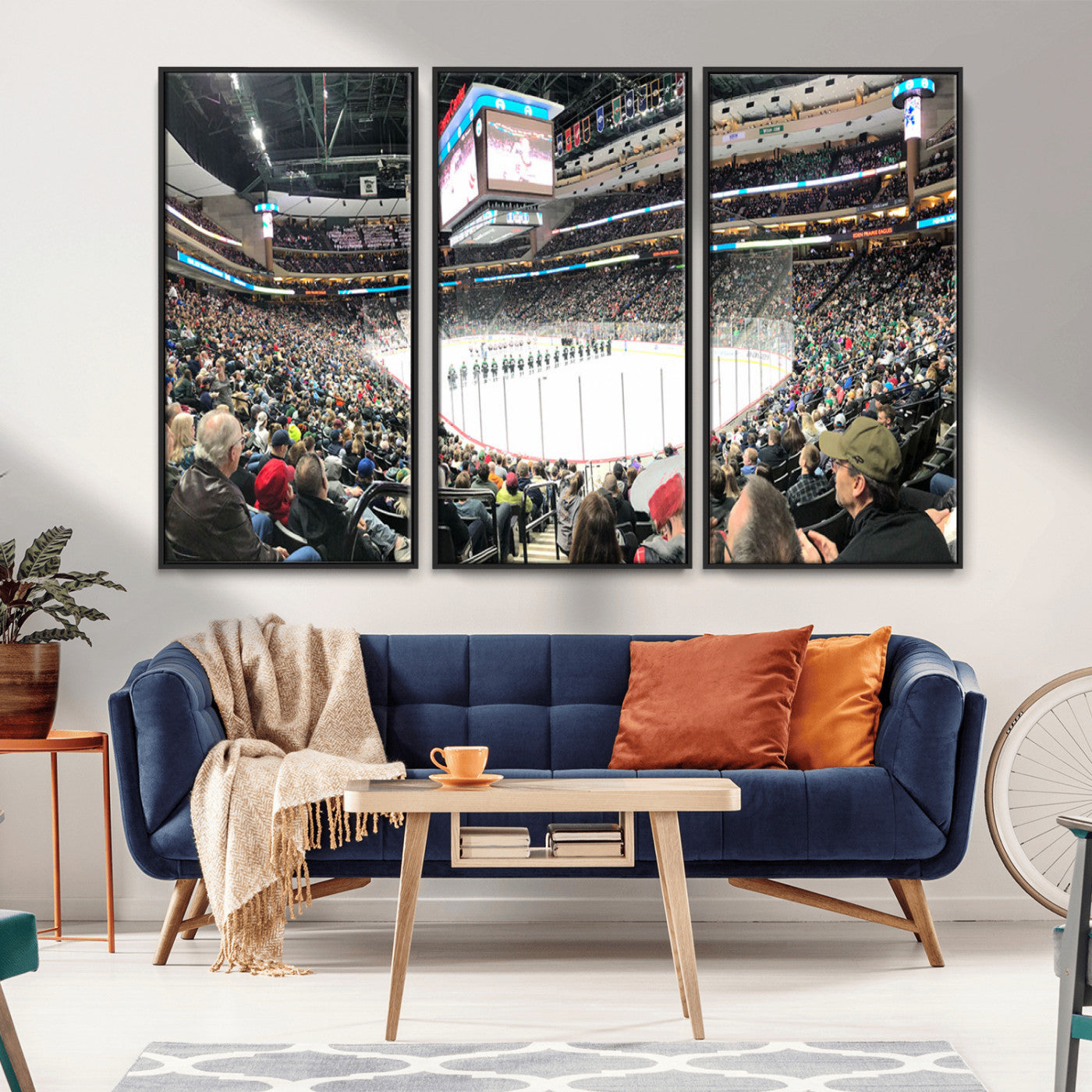 MGV-FC-48X32-3P - Xcel Energy Center St Paul Minnesota Wild Ice Hockey Stadium Canvas, Minnesota Wild Ice Hockey