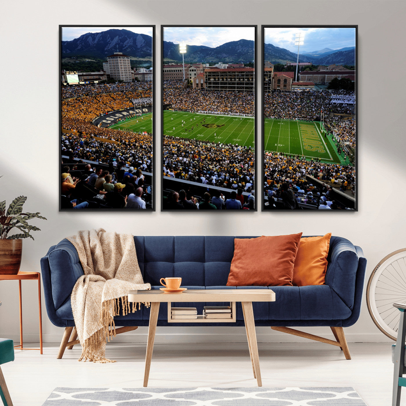 MGV-FC-48X32-3P - Colorado Buffaloes Canvas Print - Boulder Folsom Field Stadium Wall Art Canvas Print, Football Print