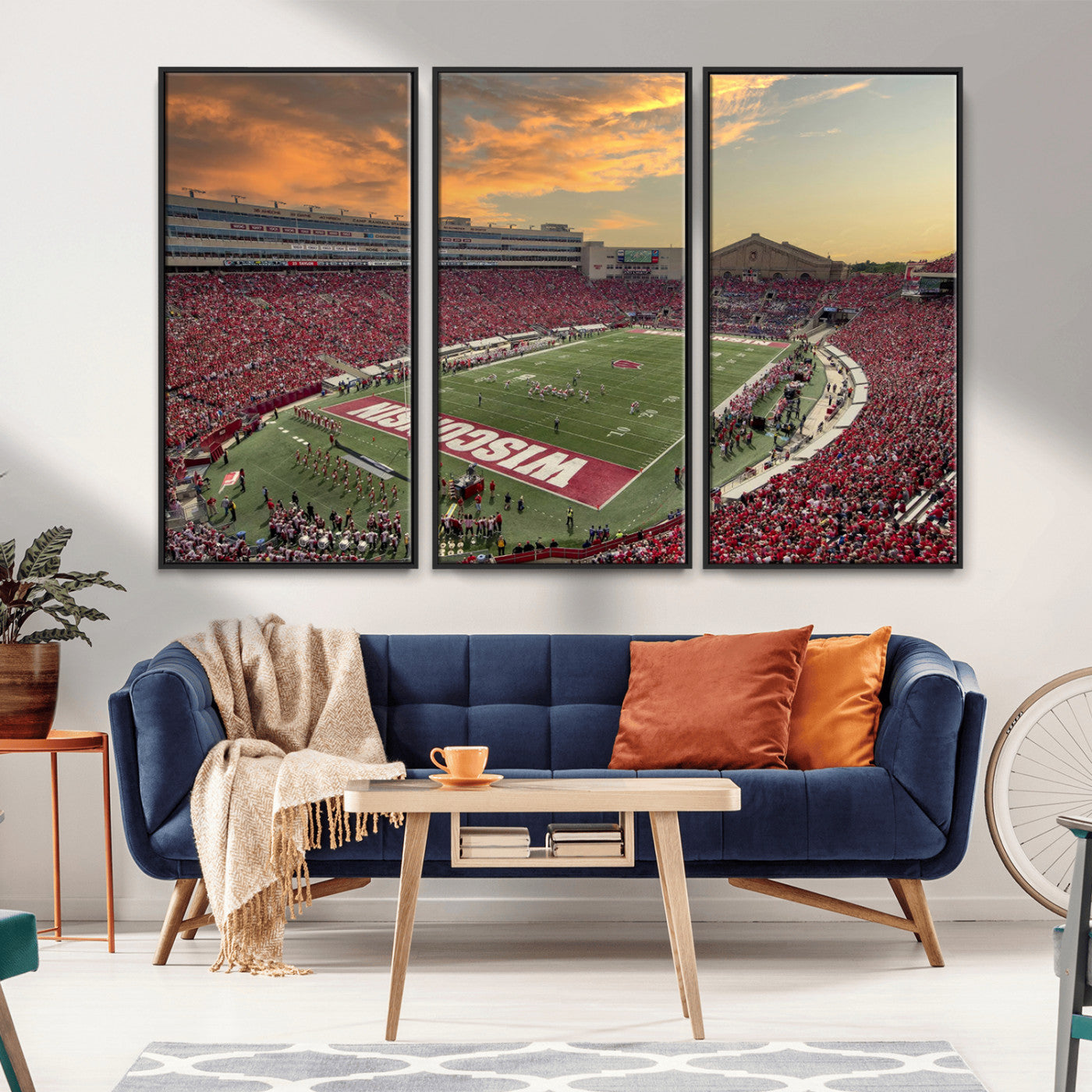 41472-MGV-CV-36X24-Camp Randall Stadium Wisconsin Badgers Large Wall Art Canvas Print | College Football Stadium Wall