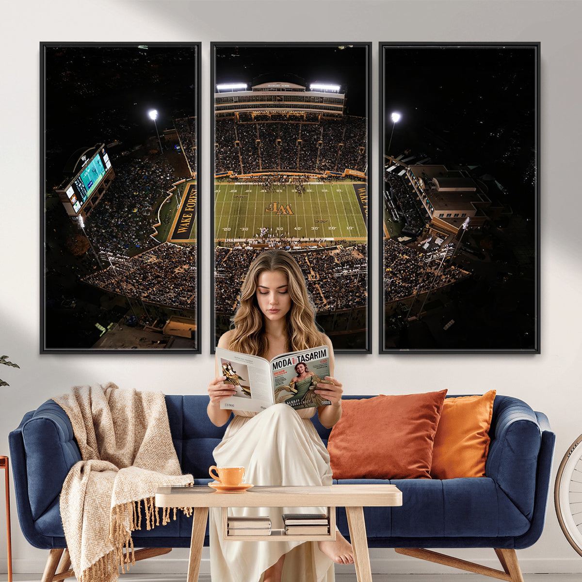 20605-MGV-CV-36X24 - Wake Forest University Demon Deacons Canvas Print, Football Team Wall Art