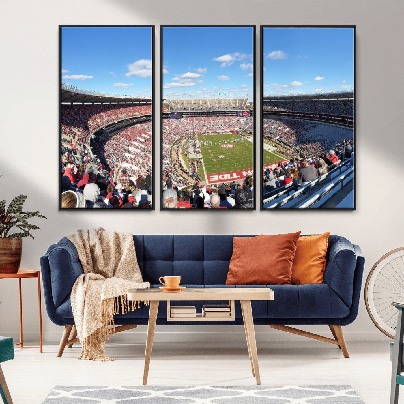 MGV-FC-48X32-3P - University of Alabama Crimson Tide Print Wall Art - Tuscaloosa Bryant-Denny Stadium Wall Art Canvas