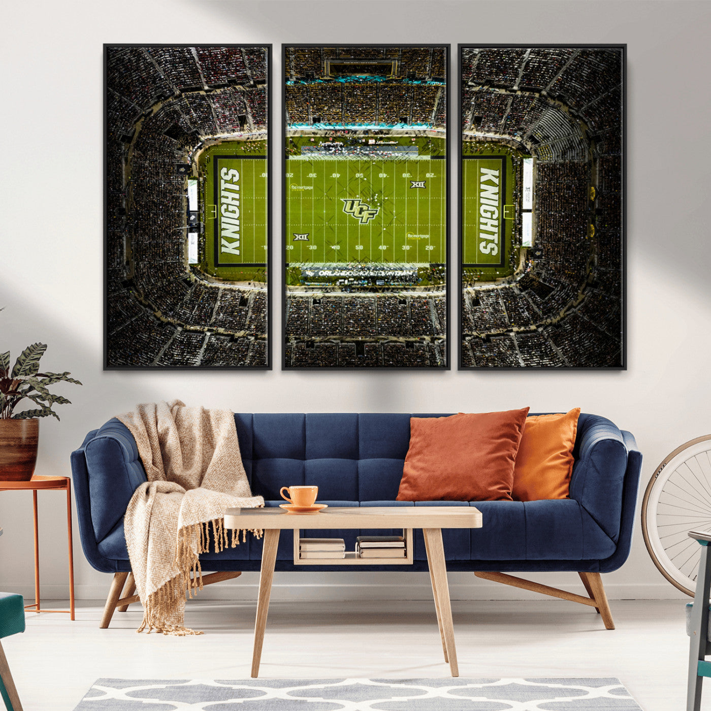 MGV-FC-48X32-3P - UCF Knights Football Team Print - Orlando FBC Mortgage Stadium Wall Art, UCF Knights Canvas Print