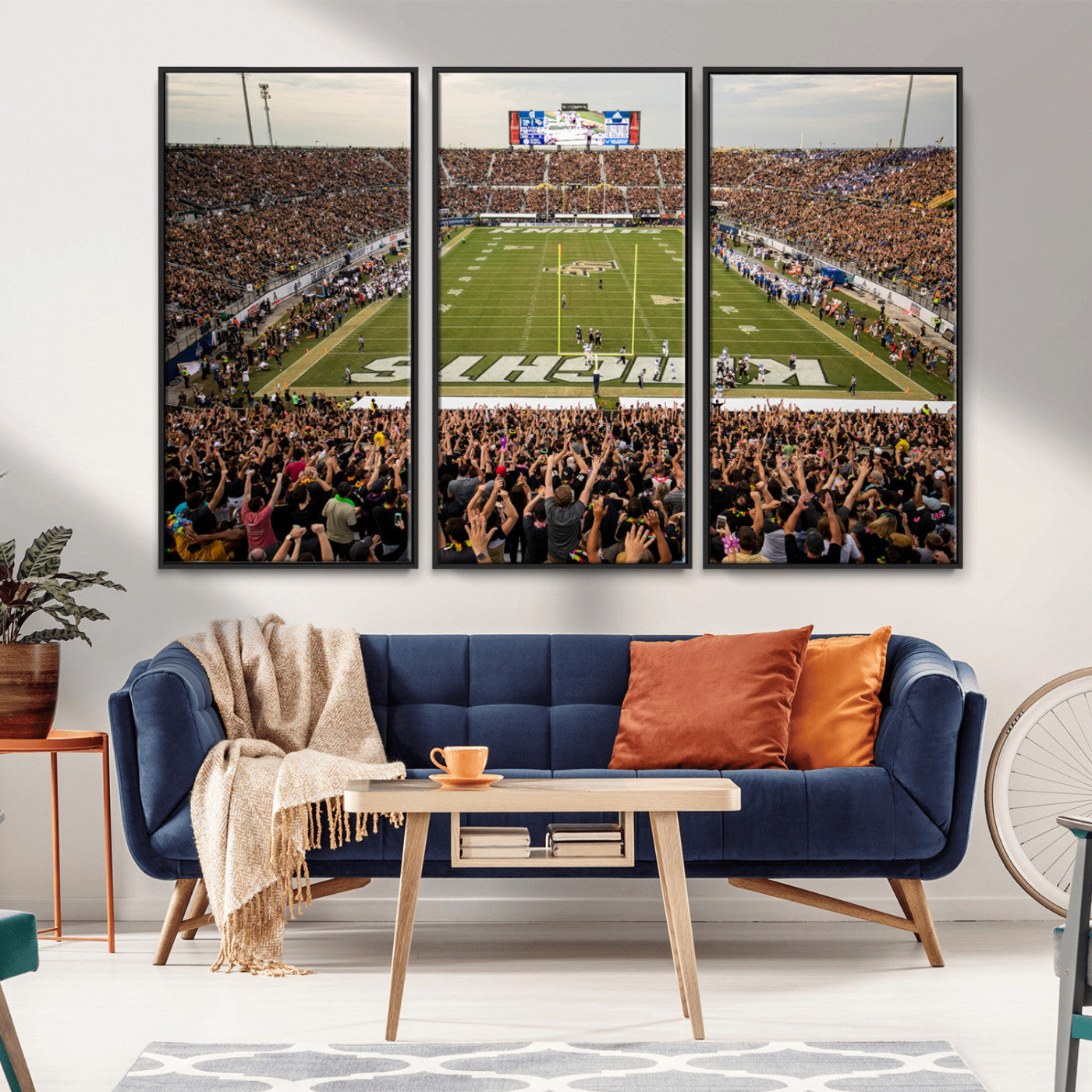 MGV-FC-48X32-3P - UCF Knights Football Team Print - Orlando FBC Mortgage Stadium Canvas Print