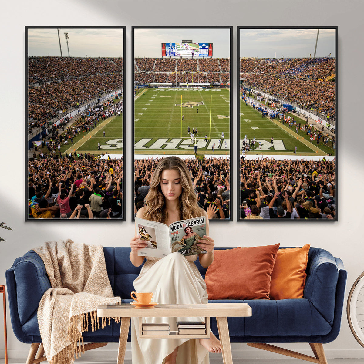 38659-MGV-CV-36X24 - UCF Knights Football Team Print - Orlando FBC Mortgage Stadium Canvas Print