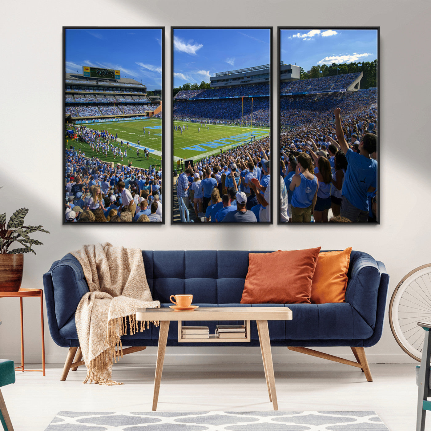 MGV-FC-48X32-3P - University of North Carolina Tar Heels Team Canvas Print - Chapel Hill Kenan Memorial Stadium Wall