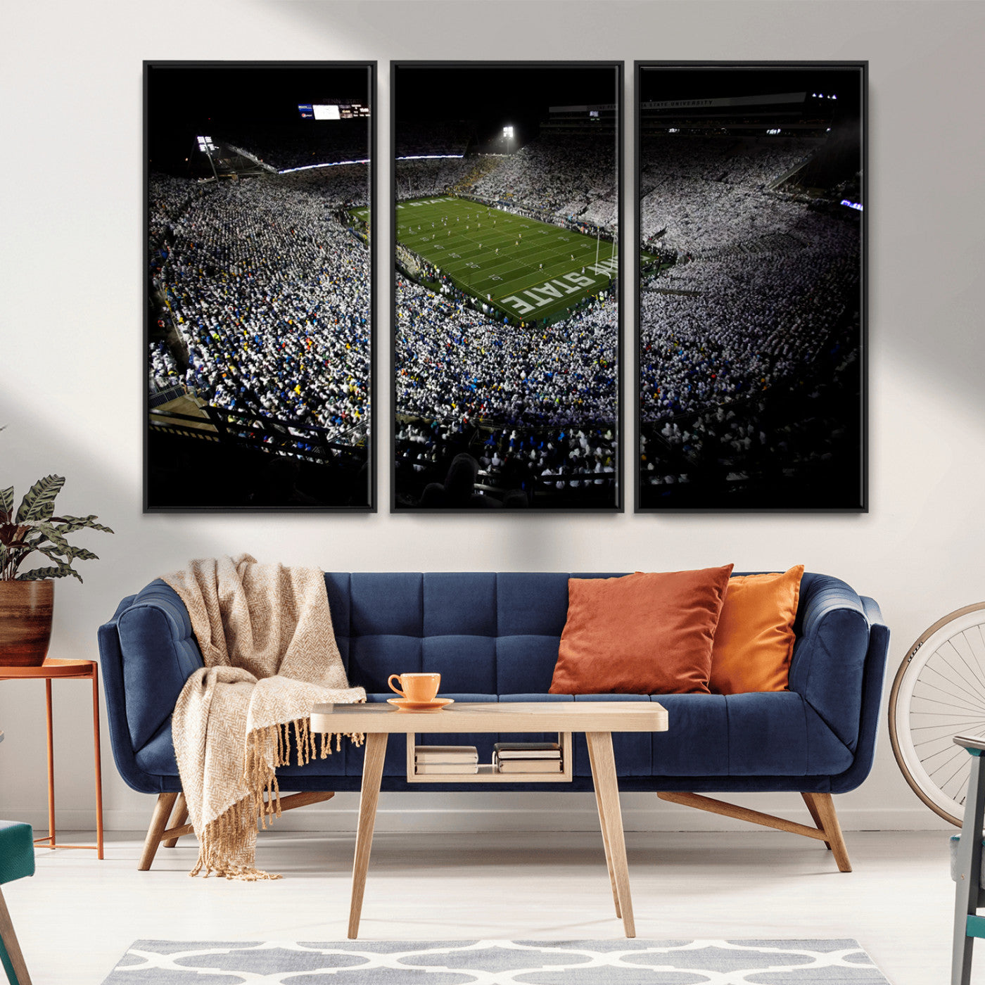 MGV-FC-48X32-3P - Penn State Football Stadium Wall Art - Beaver Stadium Canvas Print
