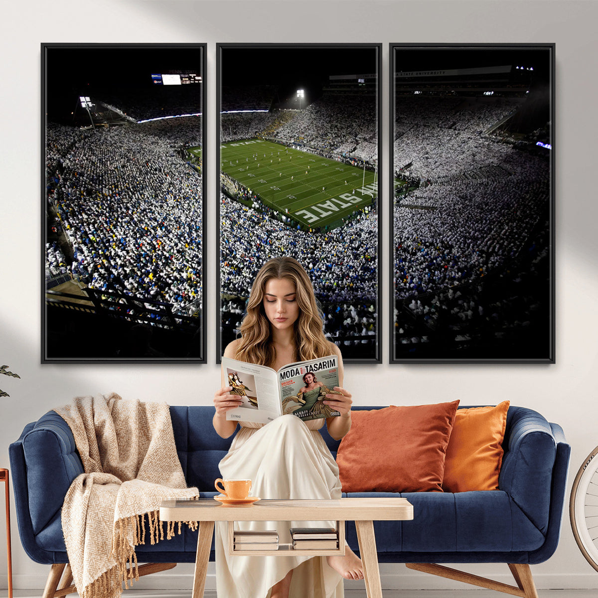 96825-MGV-CV-36X24 - Penn State Football Stadium Wall Art - Beaver Stadium Canvas Print