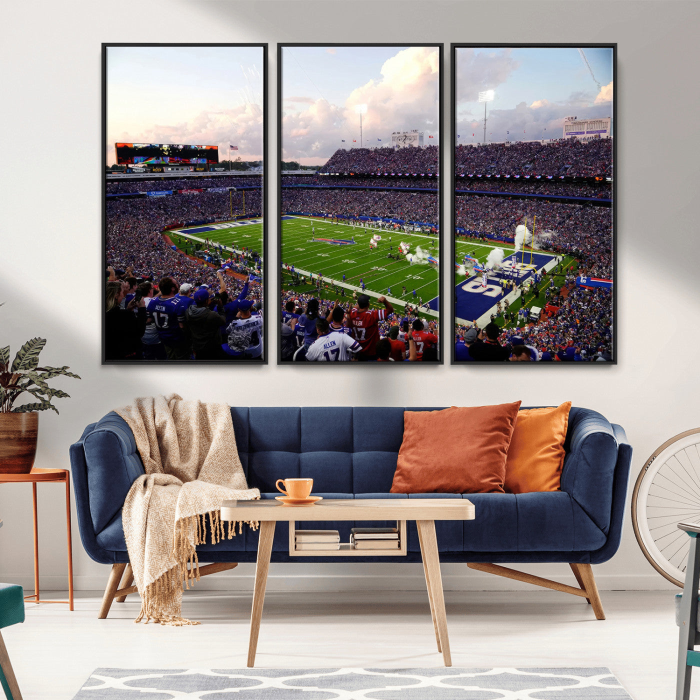 MGV-FC-48X32-3P - Buffalo Bills Football Team Print - Buffalo Highmark Stadium Wall Art Canvas Print