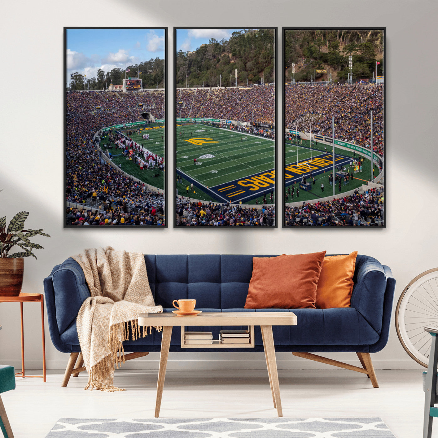 MGV-FC-48X32-3P - University of California Golden Bears Football Team Print - Berkeley California Memorial Stadium Art