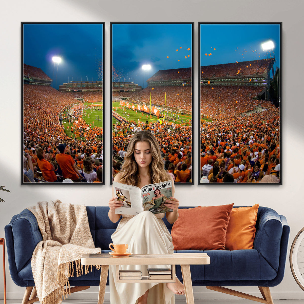 26196-MGV-CV-36X24 - Clemson University Tigers Football Team Print, Clemson