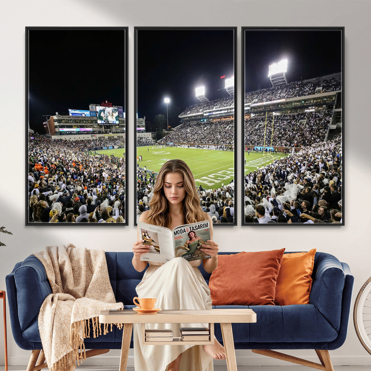 49339-MGV-CV-36X24 - Georgia Tech Yellow Jackets Football Team Print, Atlanta