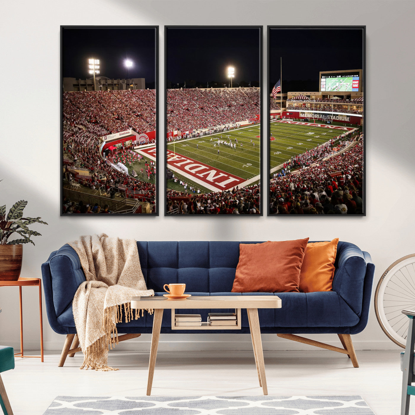 MGV-FC-48X32-3P - Indiana University Hoosiers Football Team Print Canvas