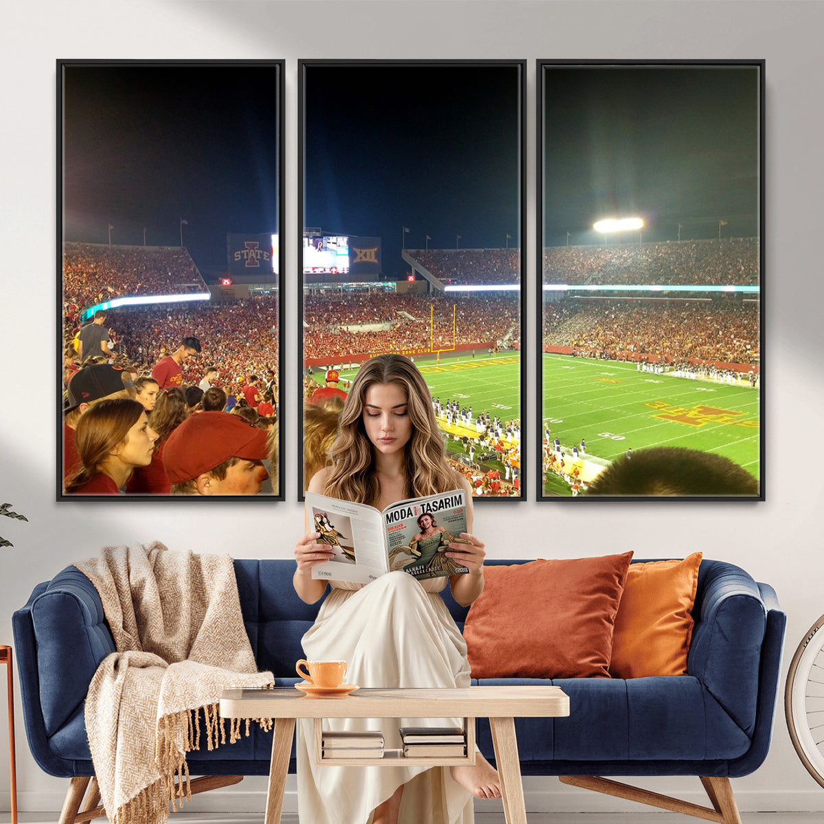 94319-MGV-CV-36X24 - Iowa State University Cyclones Art Print, Jack Trice Stadium Ames