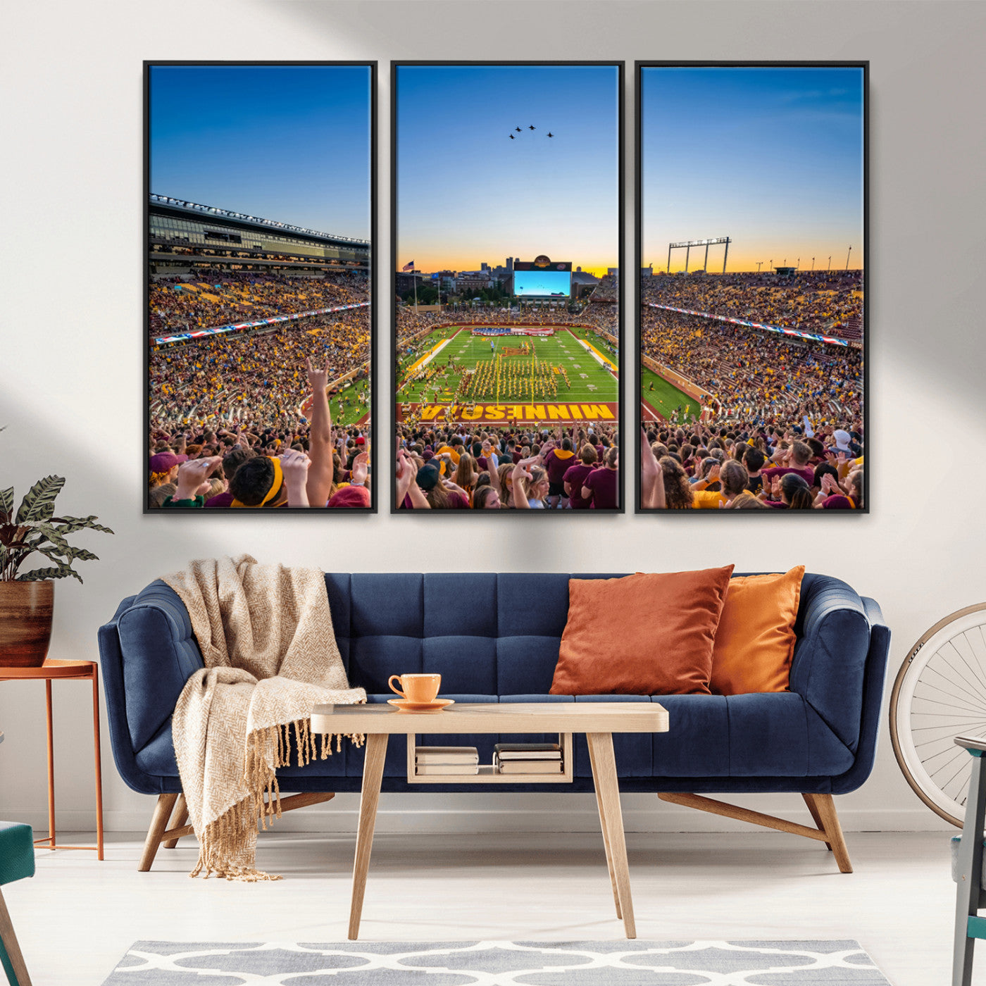 MGV-FC-48X32-3P - University of Minnesota Golden Gophers Art Print, Football Team Print - Minneapolis Huntington Bank