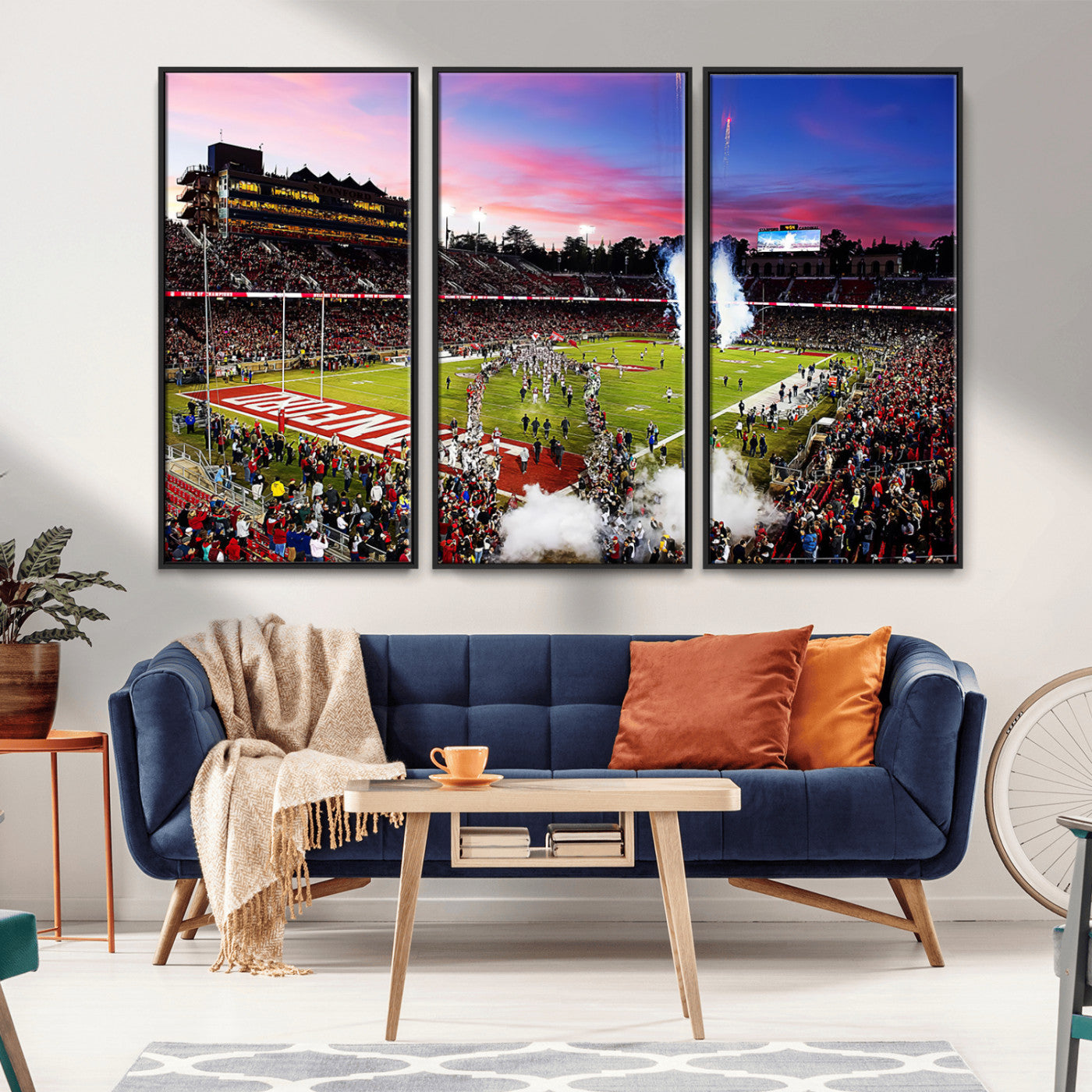 MGV-FC-48X32-3P - Stanford University Cardinal Football Team Print - Stanford Stadium Wall Art Canvas Print