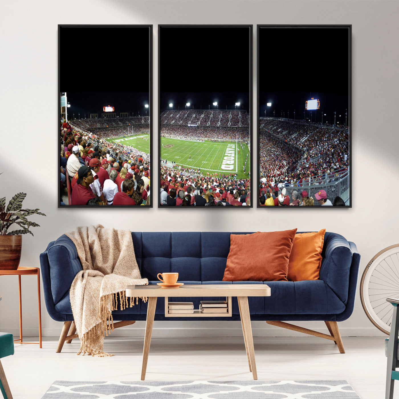 MGV-FC-48X32-3P - Stanford University Cardinal Football Team Print - Stanford Stadium Wall Art Canvas Print