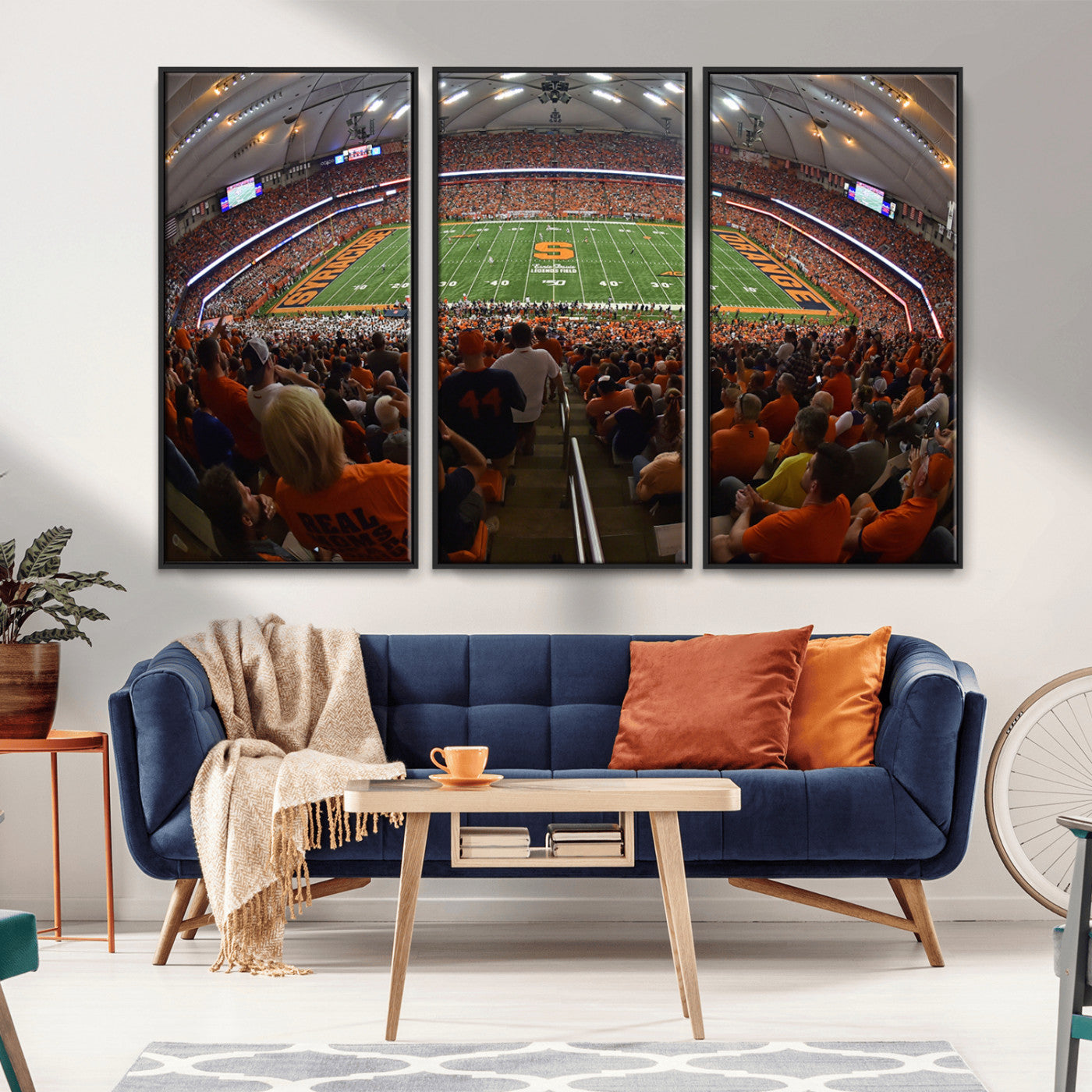 MGV-FC-48X32-3P - Syracuse University Orange Football Canvas Print, Football Team Print - Syracuse JMA Wireless Dome