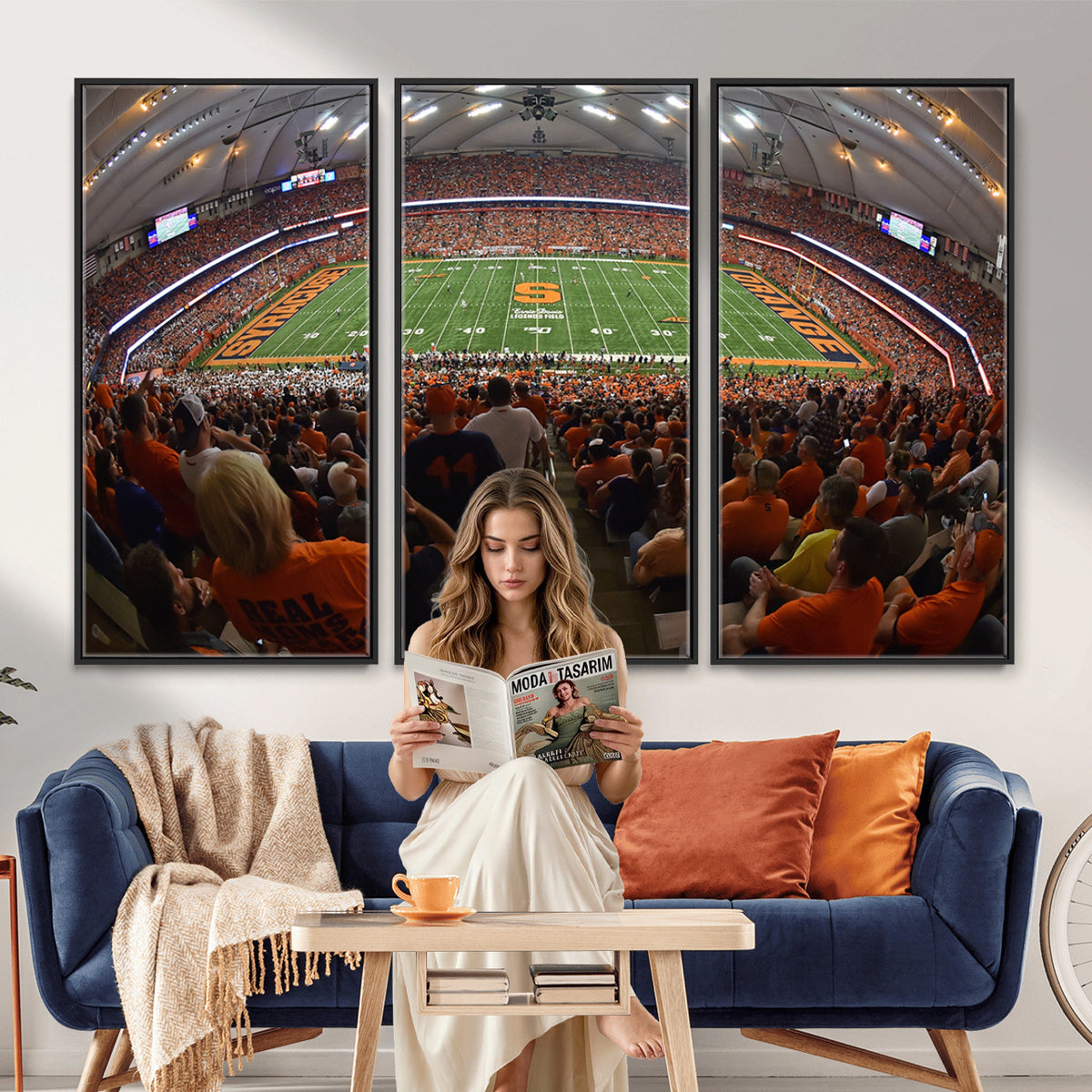43291-MGV-CV-36X24 - Syracuse University Orange Football Canvas Print, Football Team Print - Syracuse JMA Wireless Dome