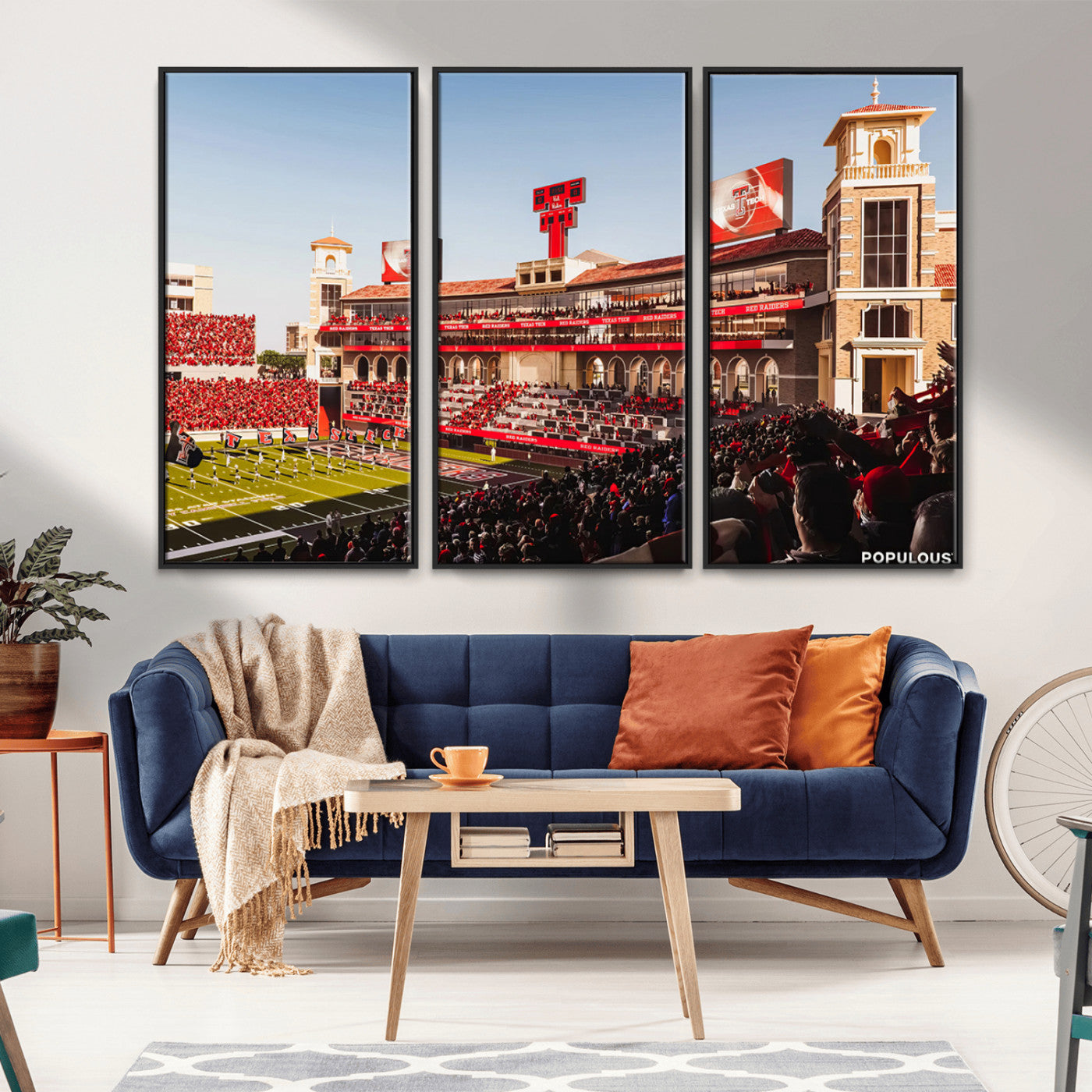 MGV-FC-48X32-3P - Jones AT&T Stadium Texas Tech Red Raiders Wall Art | Large Att Stadium Canvas Print | College