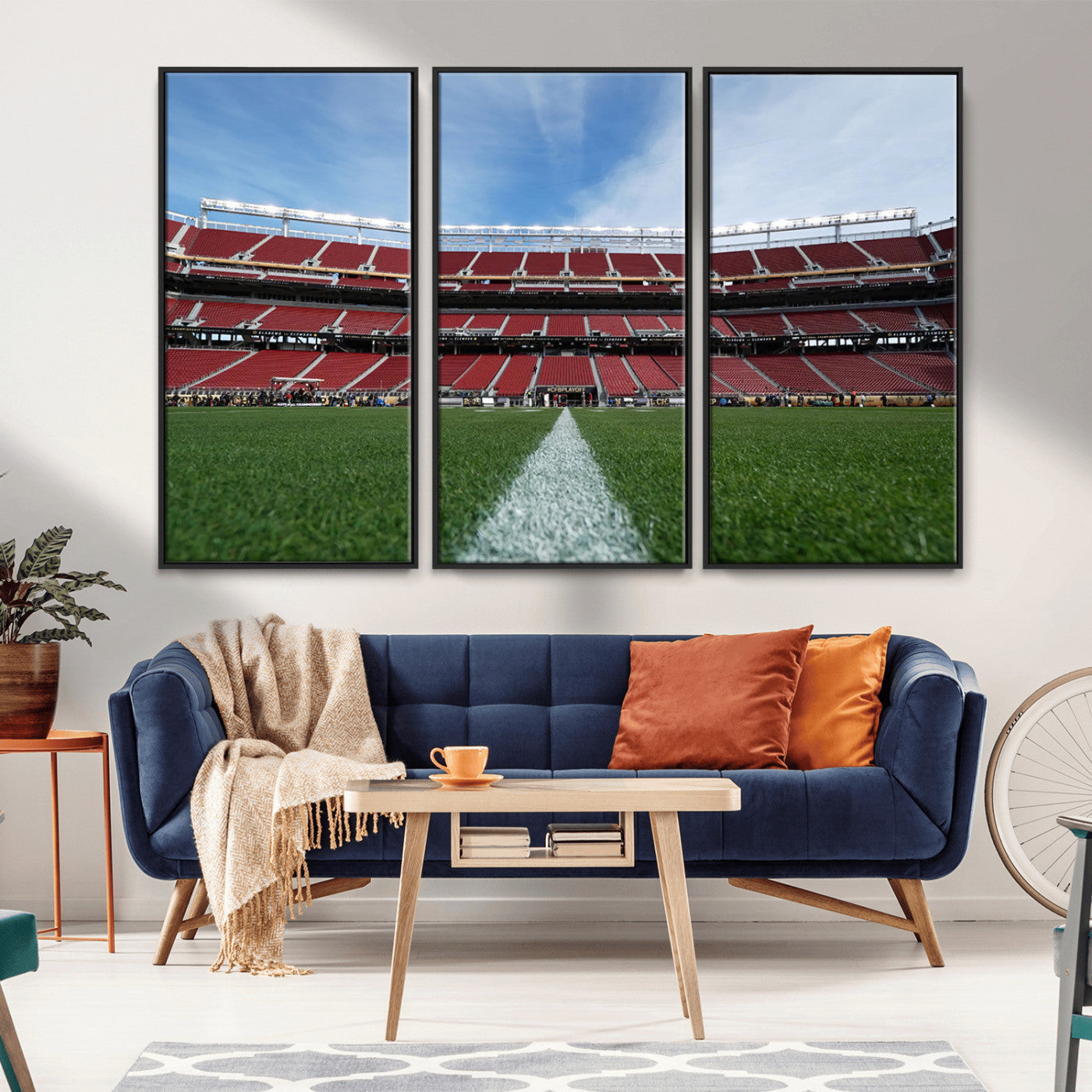 MGV-FC-48X32-3P - University of Tulsa Golden Hurricane Football Team Print - Tulsa H.A. Chapman Stadium Wall Art