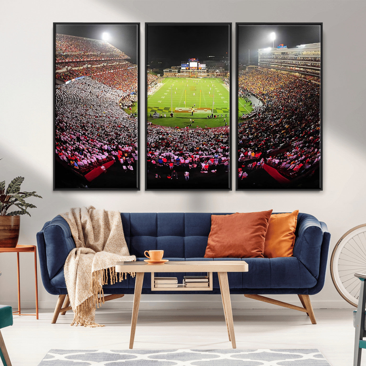 MGV-FC-48X32-3P - University of Maryland Terrapins Football Team Print - College Park SECU Stadium Wall Art Canvas