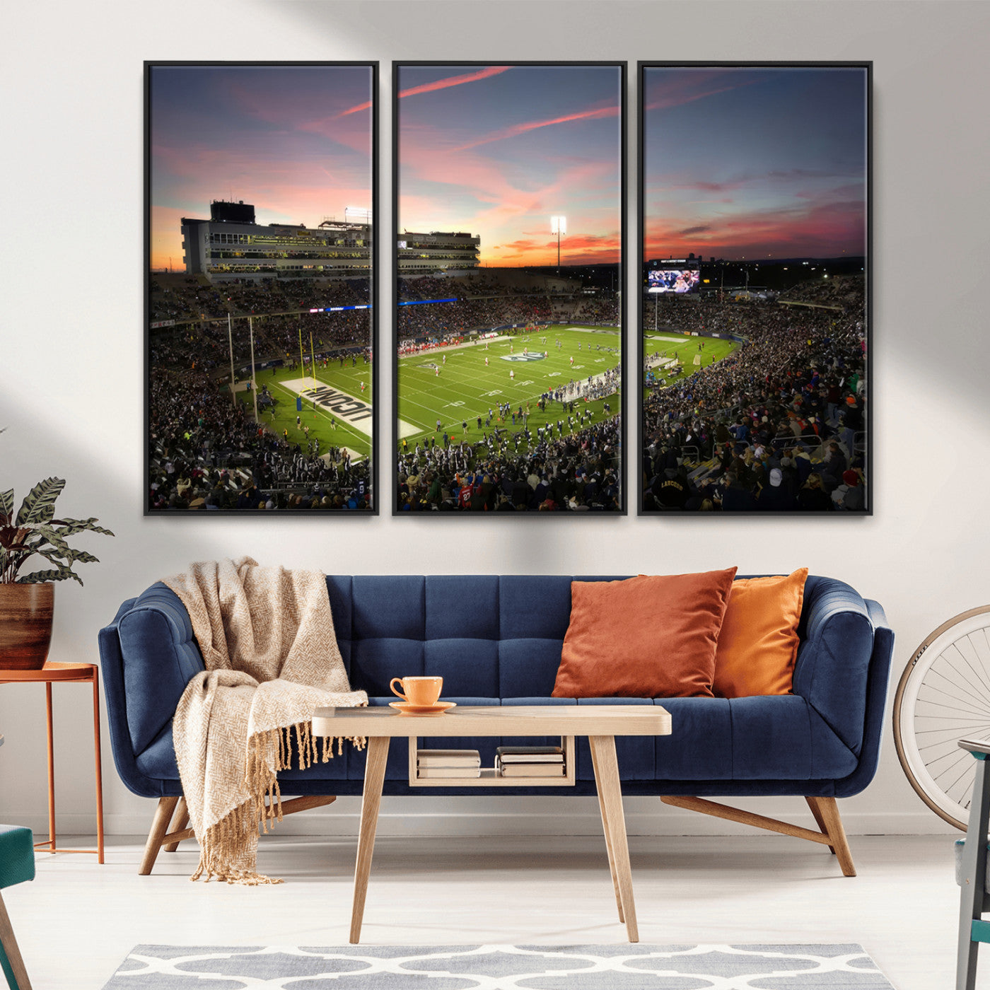 MGV-FC-48X32-3P - The University of Connecticut UCONN Huskies Football Team Print - East Hartford Pratt & Whitney