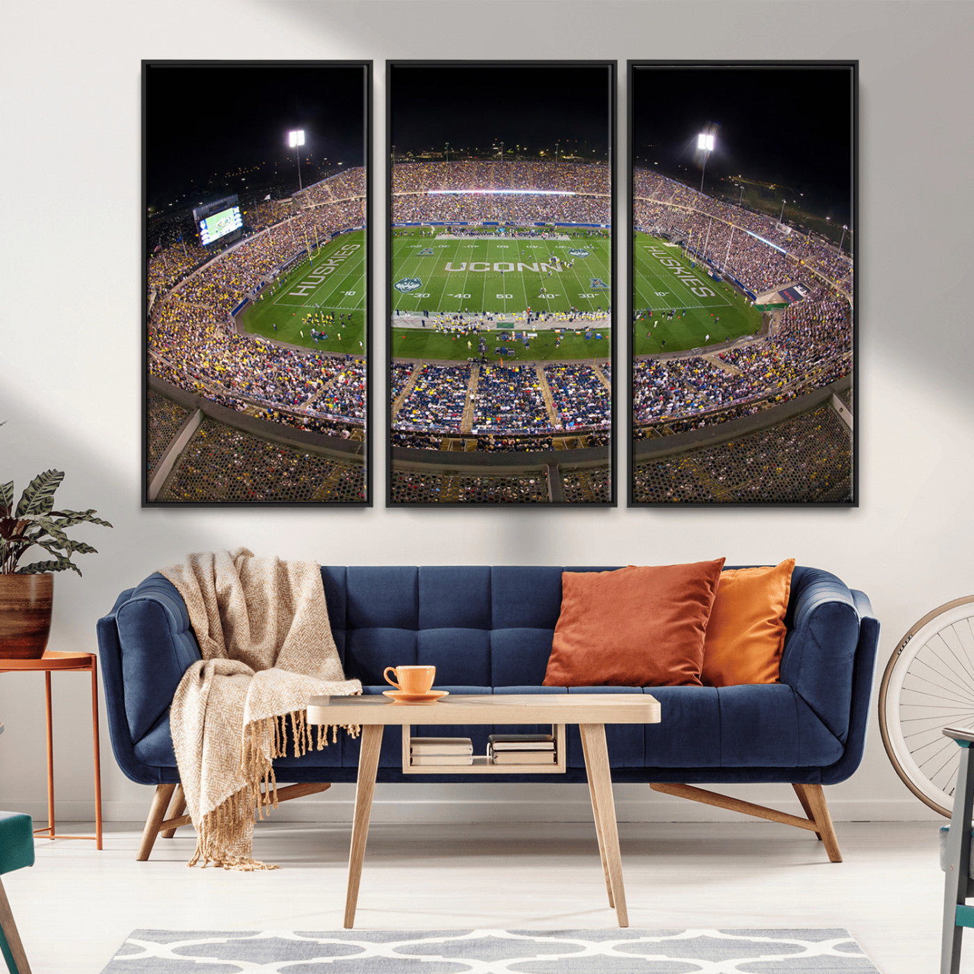 MGV-FC-48X32-3P - The University of Connecticut UCONN Huskies Football Team Print - East Hartford Pratt & Whitney