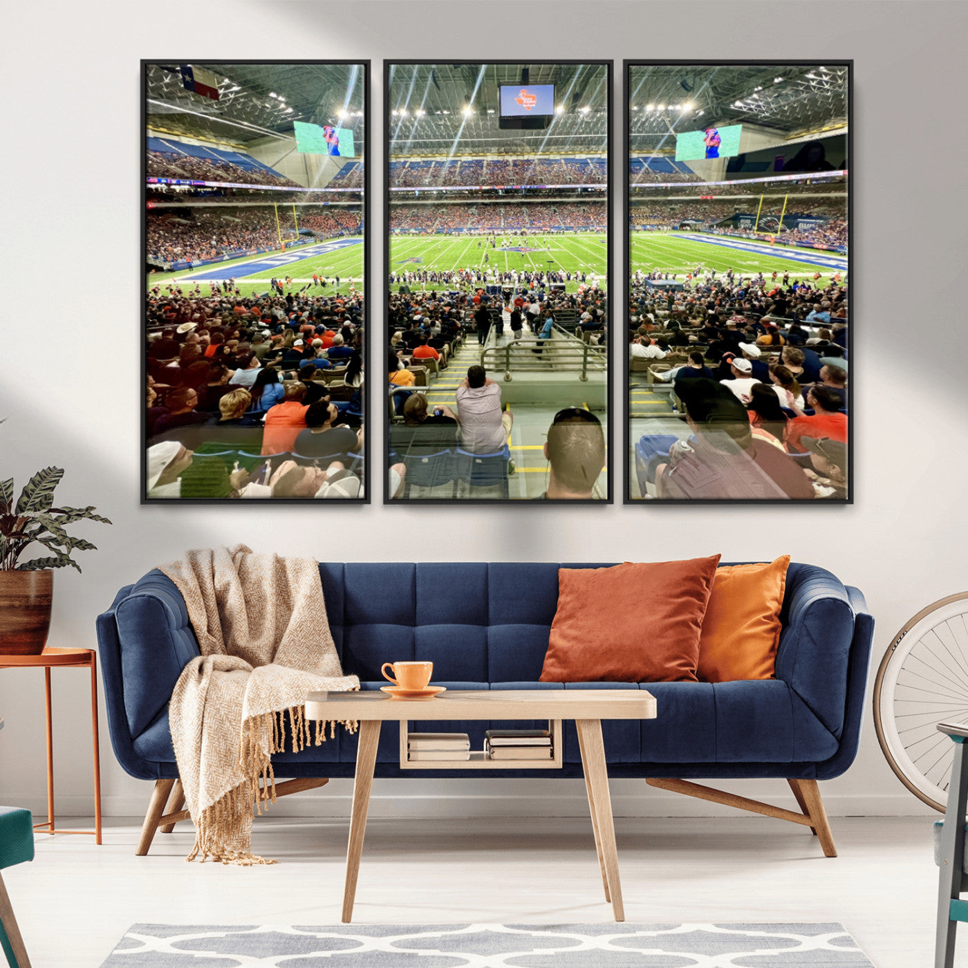 MGV-FC-48X32-3P - The University of Texas at San Antonio Roadrunners Football Team Print - San Antonio Alamodome Wall