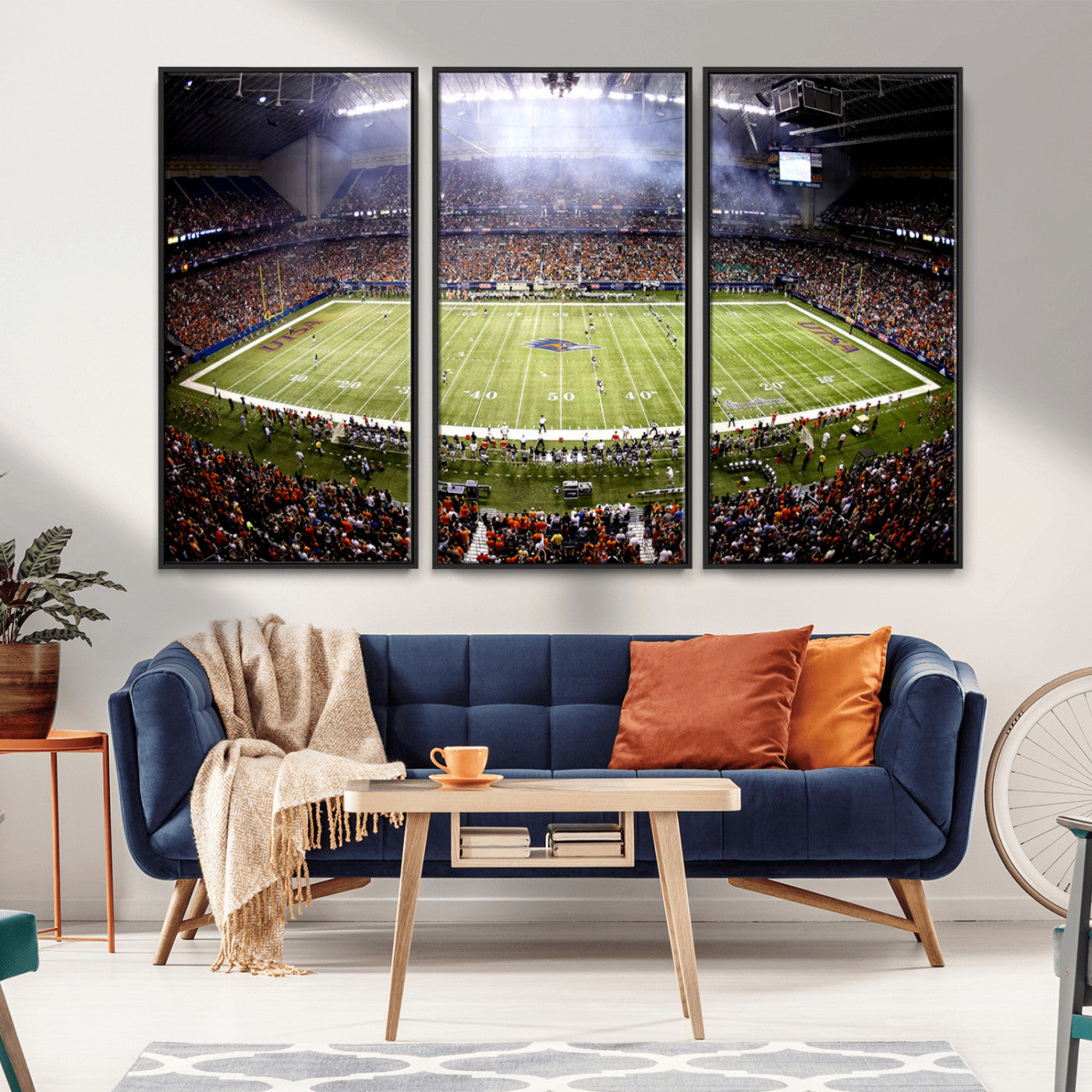 MGV-FC-48X32-3P - The University of Texas at San Antonio Roadrunners Football Team Print - San Antonio Alamodome Wall