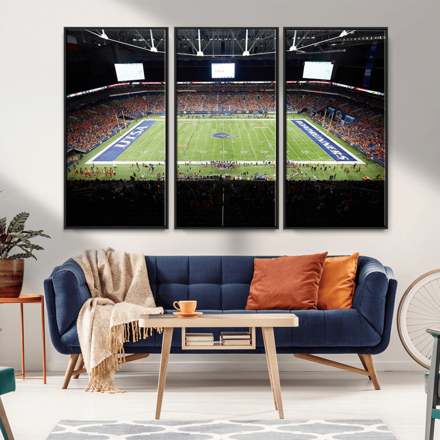 MGV-FC-48X32-3P - The University of Texas at San Antonio Roadrunners Football Team Print - San Antonio Alamodome Wall