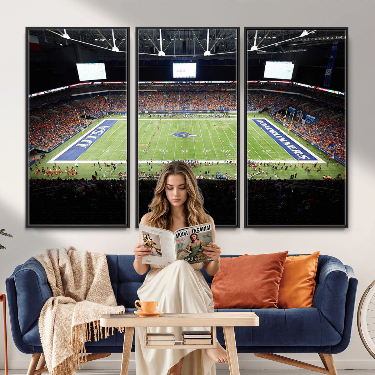 98617-MGV-CV-36X24 - The University of Texas at San Antonio Roadrunners Football Team Print, San Antonio Alamodome