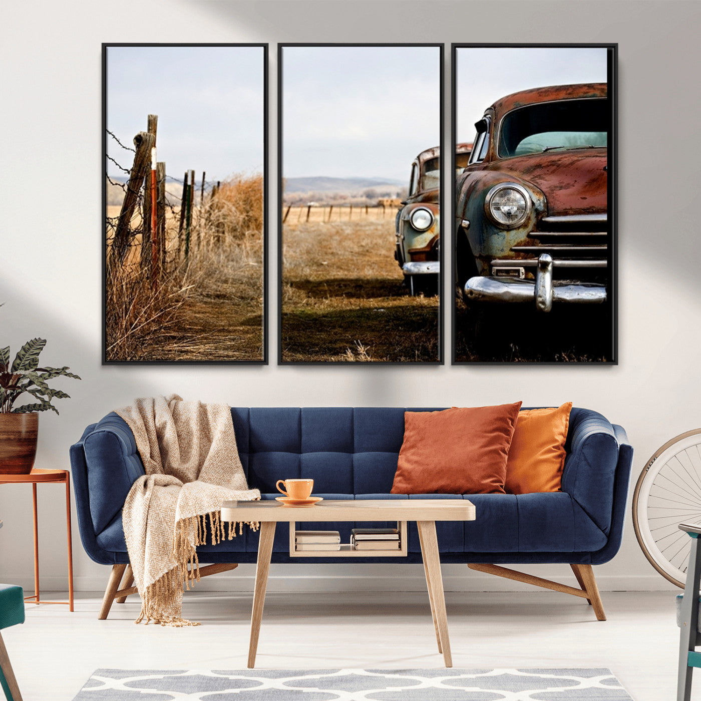-Classic Cars Vintage Wall Art Canvas Print