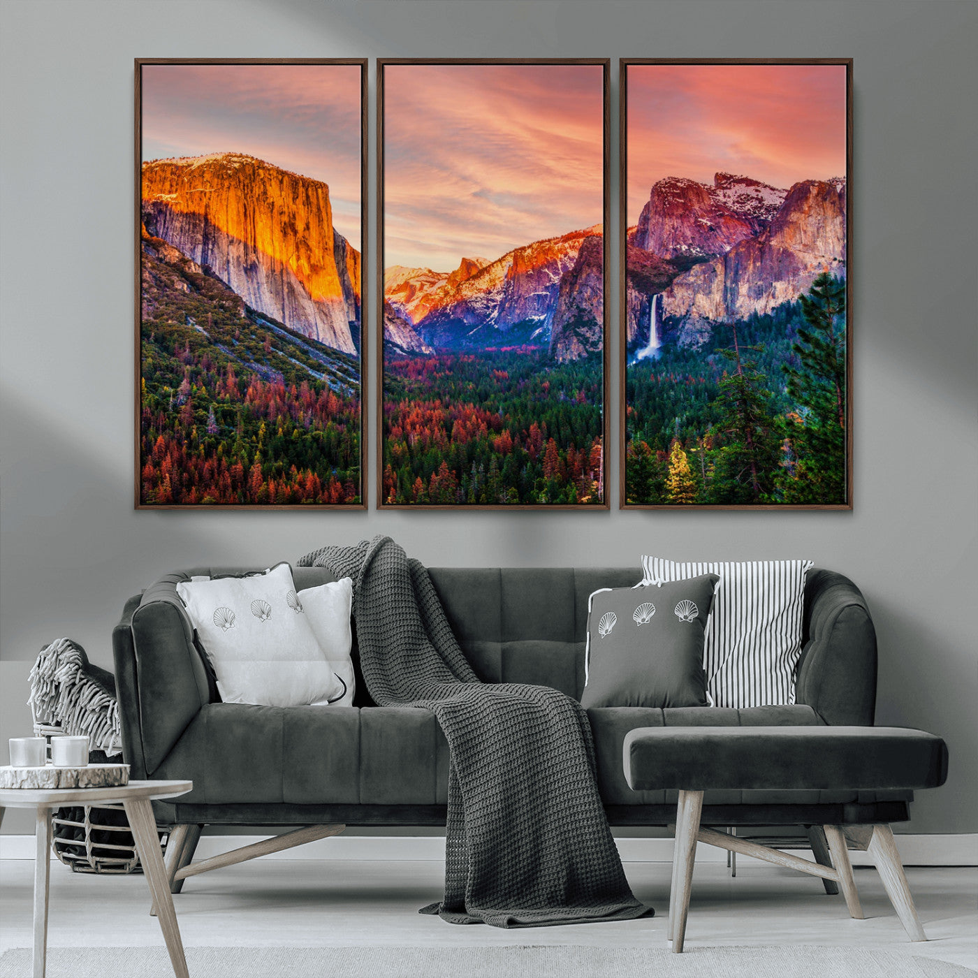 MGV-FC-48X32-3P - Yosemite Nal Park Wall Art Landscape Canvas Print El Capitan
