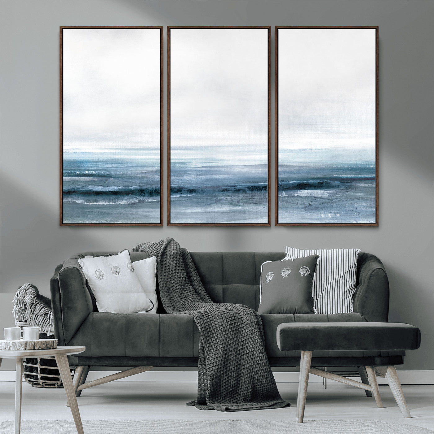 MGV-FC-48X32-3P - Blue Ocean Abstract Artwork Wall Art Canvas Print