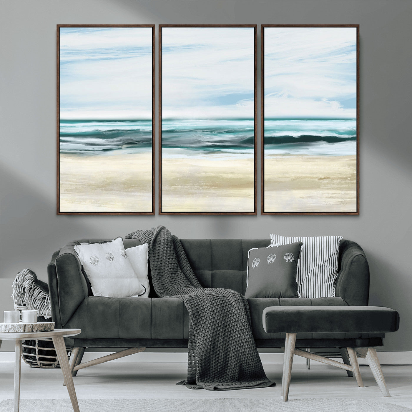 -Ocean Abstract Wall Art Canvas Print