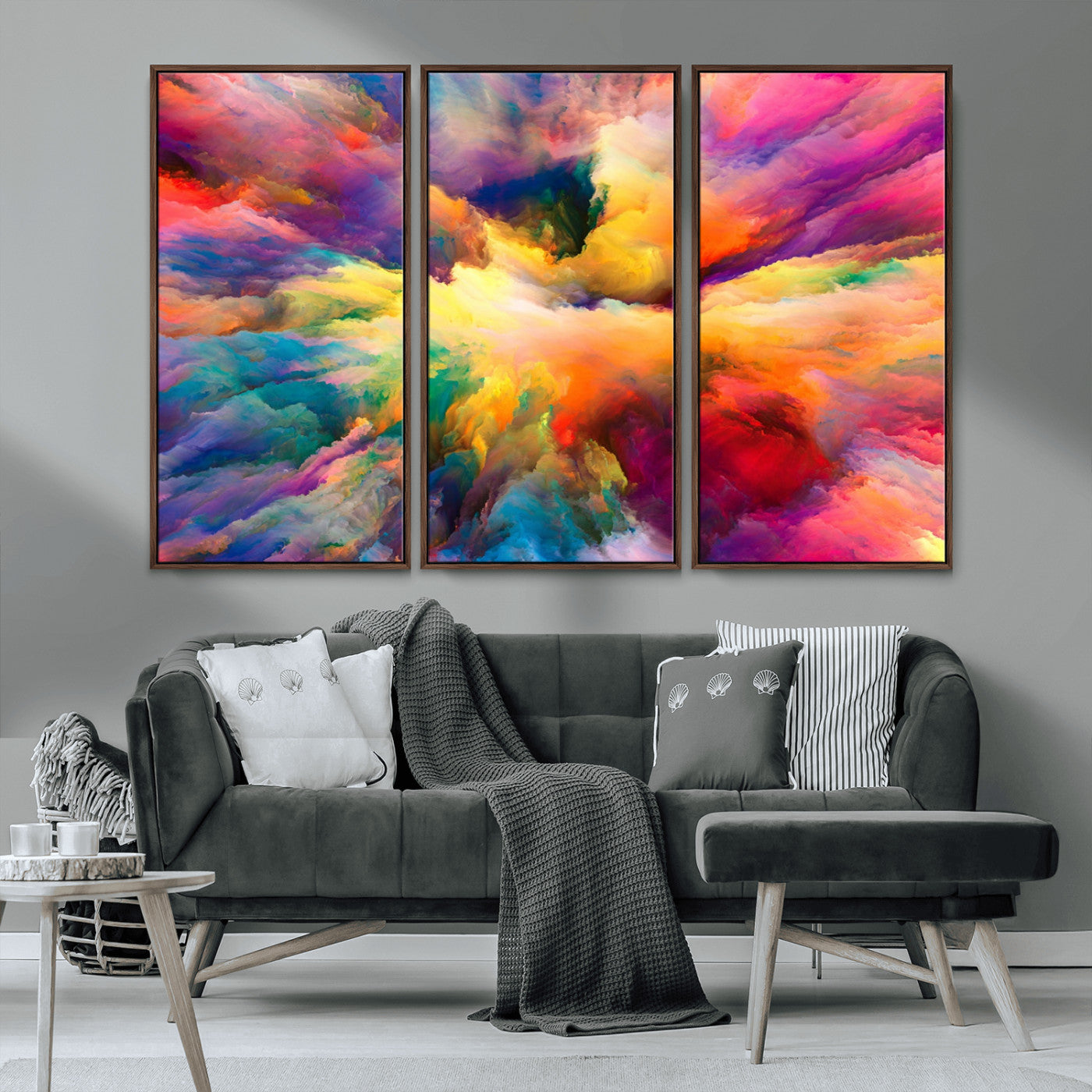 MGV-FC-48X32-3P - Blazing Vibrant Colors Cloud-like Wall Art Canvas Print