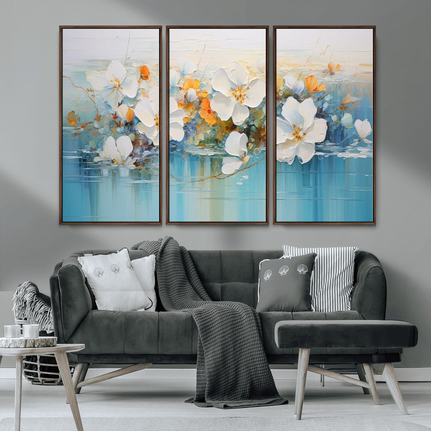 MGV-FC-48X32-3P - Abstract Flower Wall Art Canvas Print