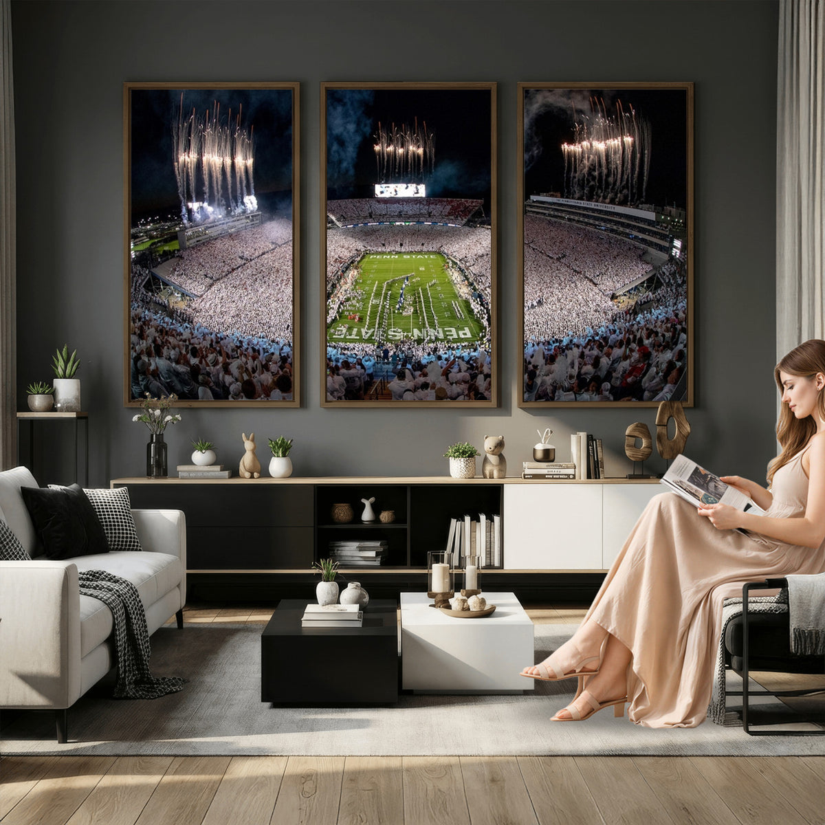 11391-MGV-CV-36X24 - Penn State Football Wall Art Canvas Print