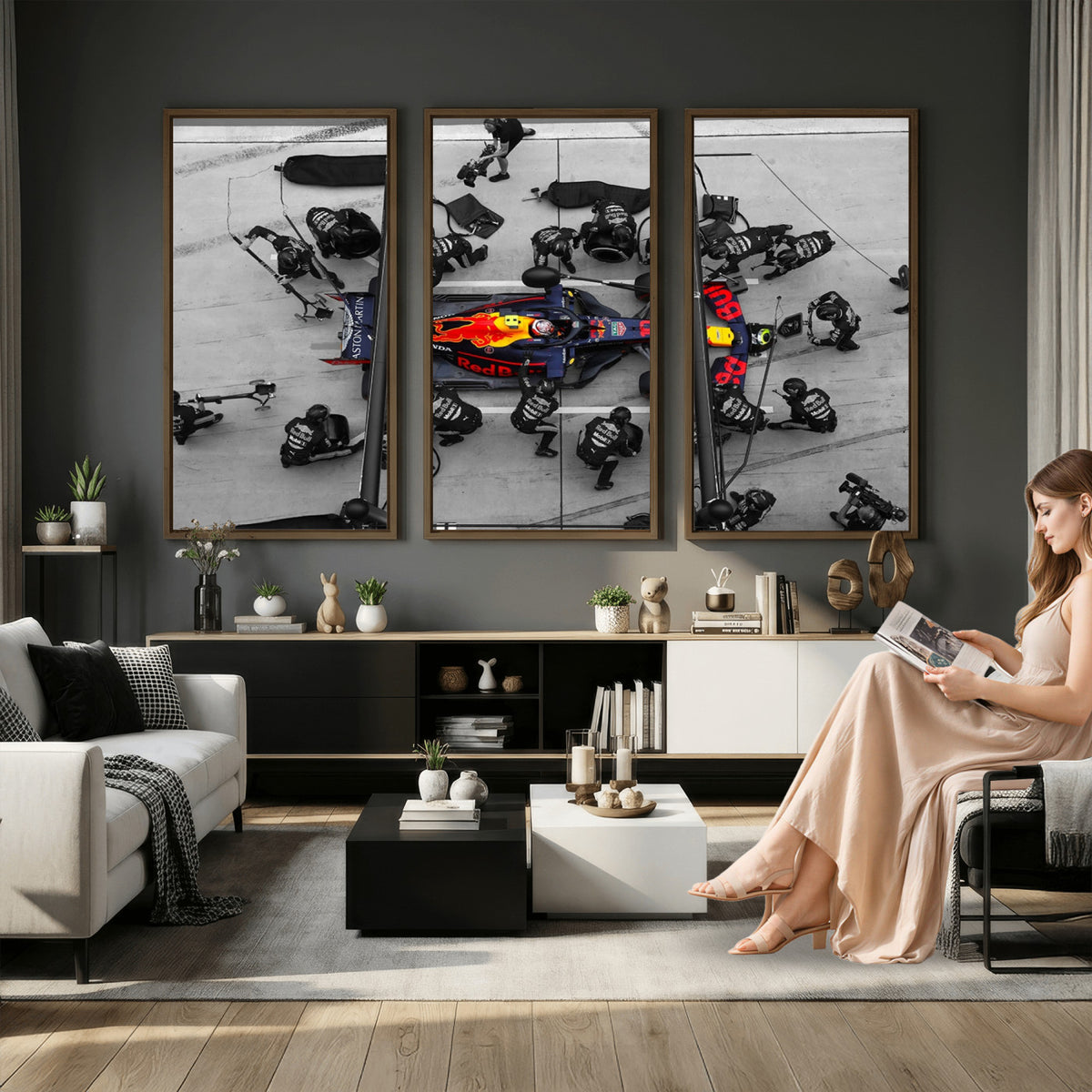 RedBull-MGV-CV-36X24 - Red Bull Formula 1 Canvas Wall Art Print