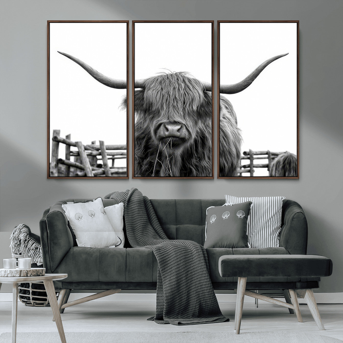 -Longhorn Canvas Print, Bighorn Cow Wall Art Canvas Print