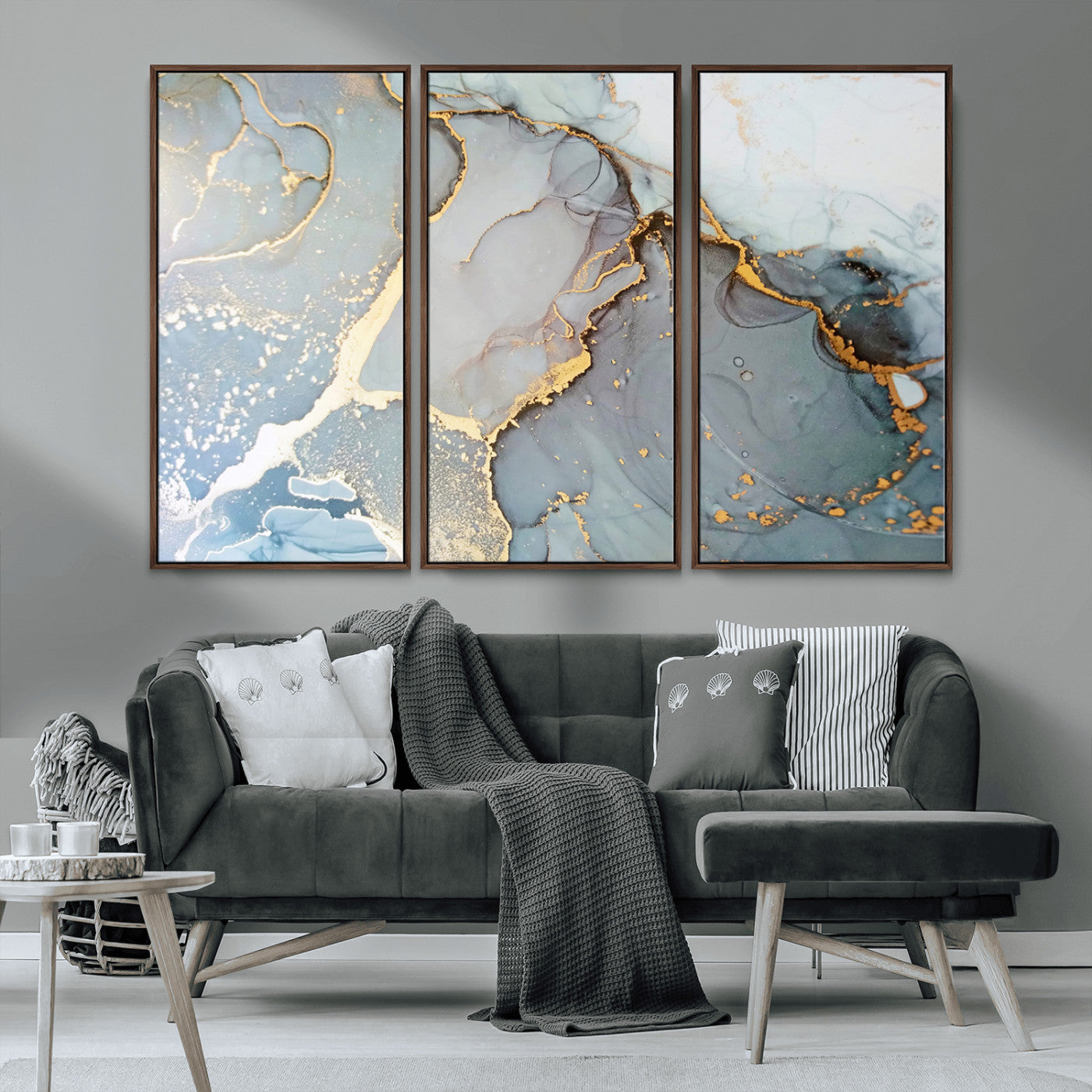 -Large Abstract Marble Wall Art Canvas Print for Living Room and Farmhouse Decor