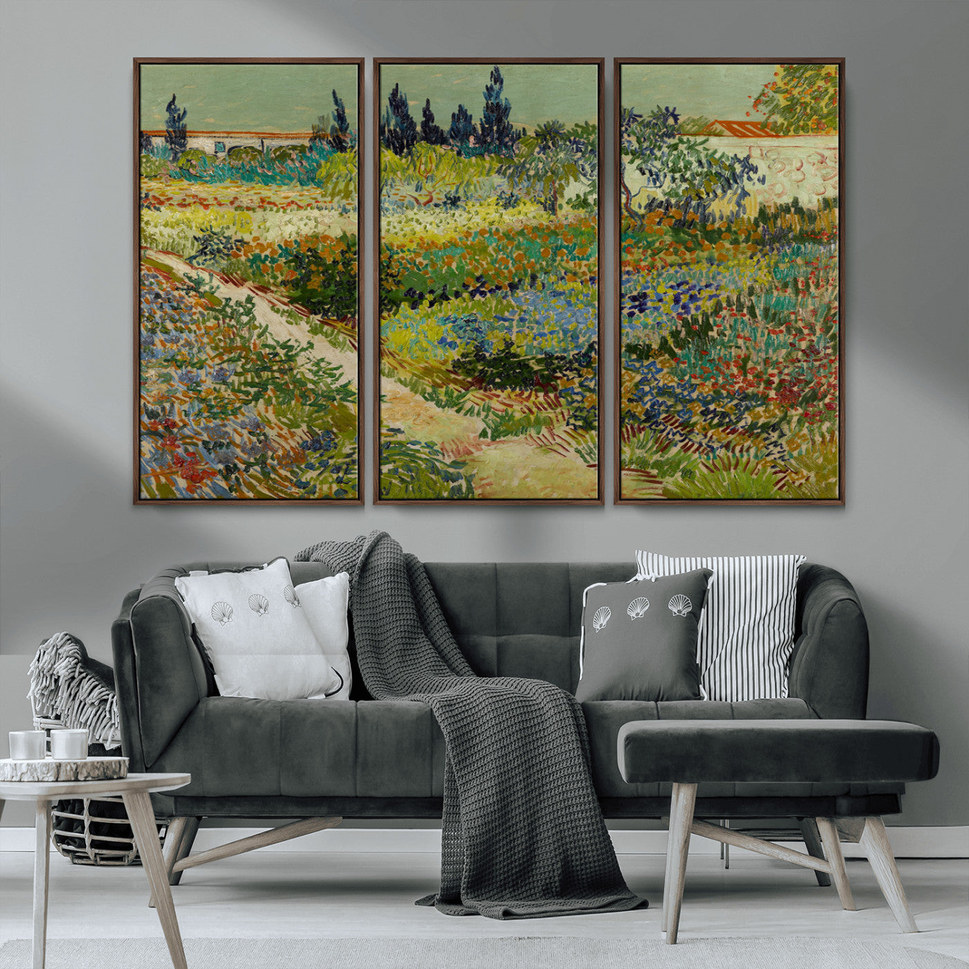 MGV-FC-48X32-3P - Vincent van Gogh Garden at Arles Wall Art Canvas Print