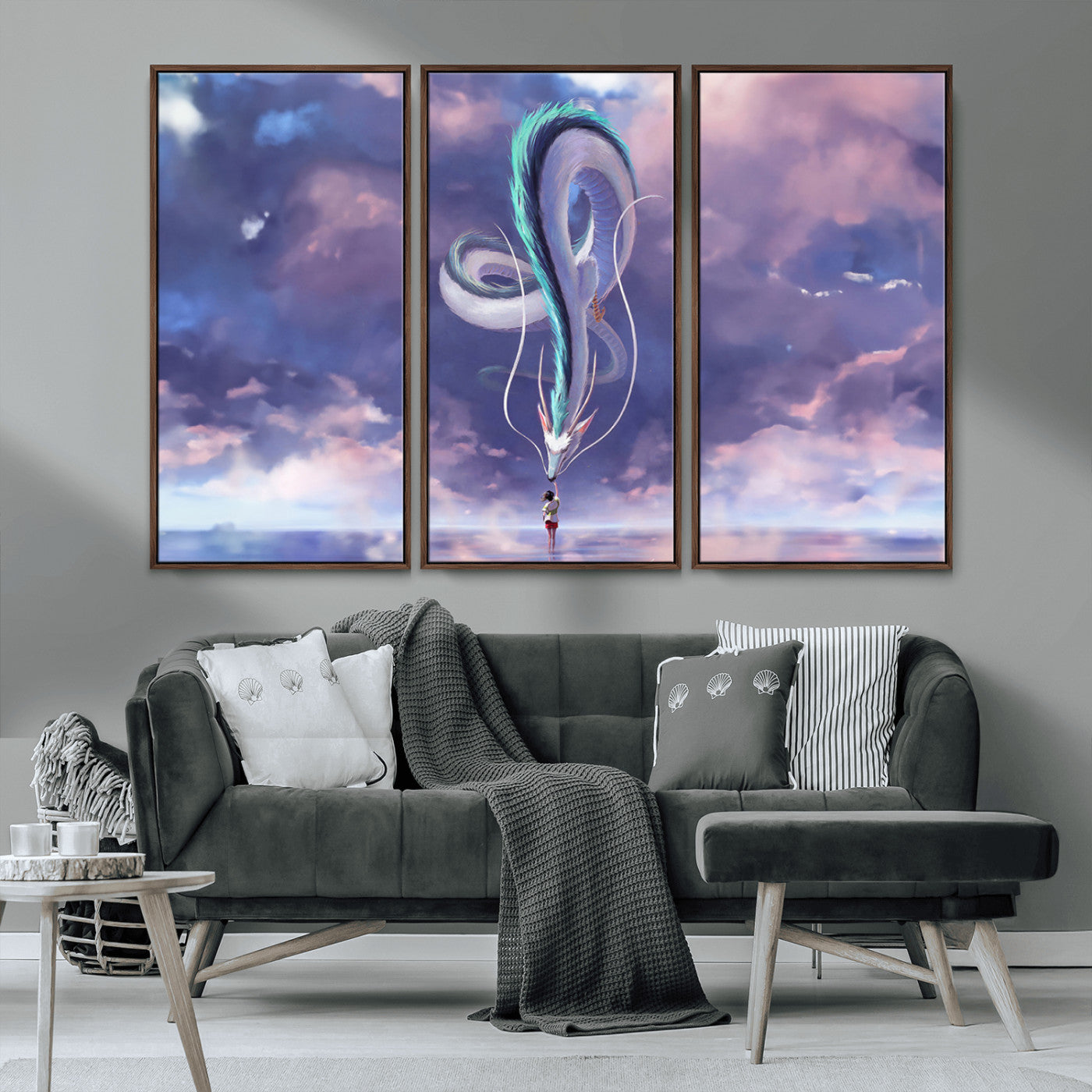 MGV-FC-48X32-3P - Spirited Away Haku and Chihiro Poster - Anime Lover - Hayao Miyazaki - Studio Ghibli Poster - Anime