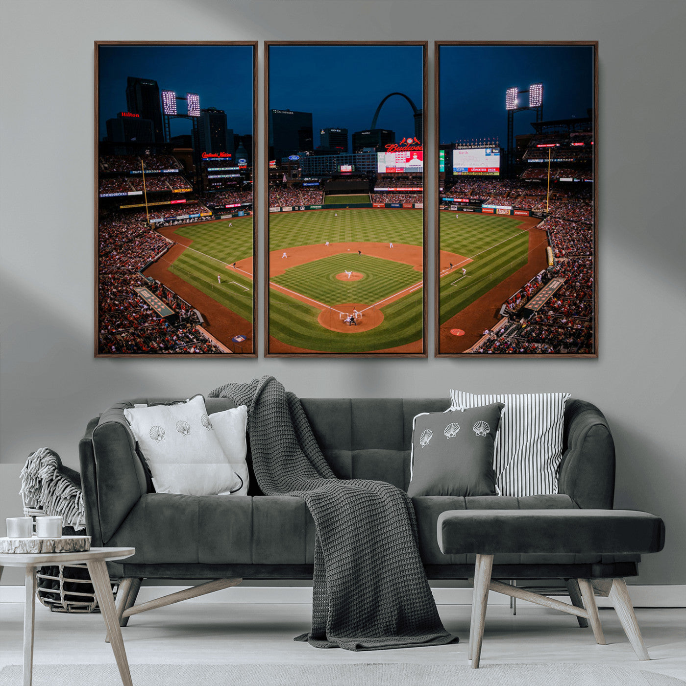 MGV-FC-48X32-3P - St. Louis Cardinals Baseball Team Print - Busch Stadium Wall Art Canvas Print