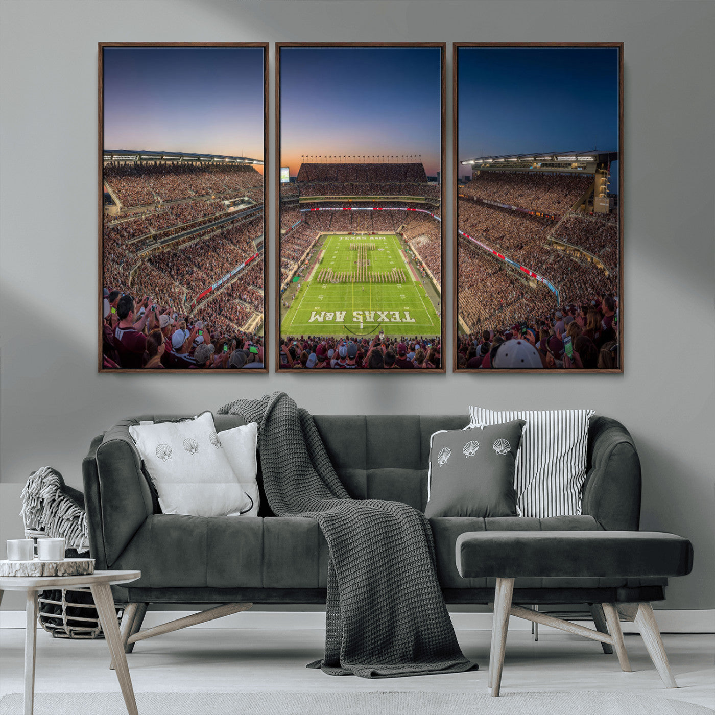 MGV-FC-48X32-3P - Kyle Field Wall Art Print | Large Texas A&M Aggies Football Canvas Print for Sports Enthusiasts | Framed, Ready-to-Hang Stadium Decor