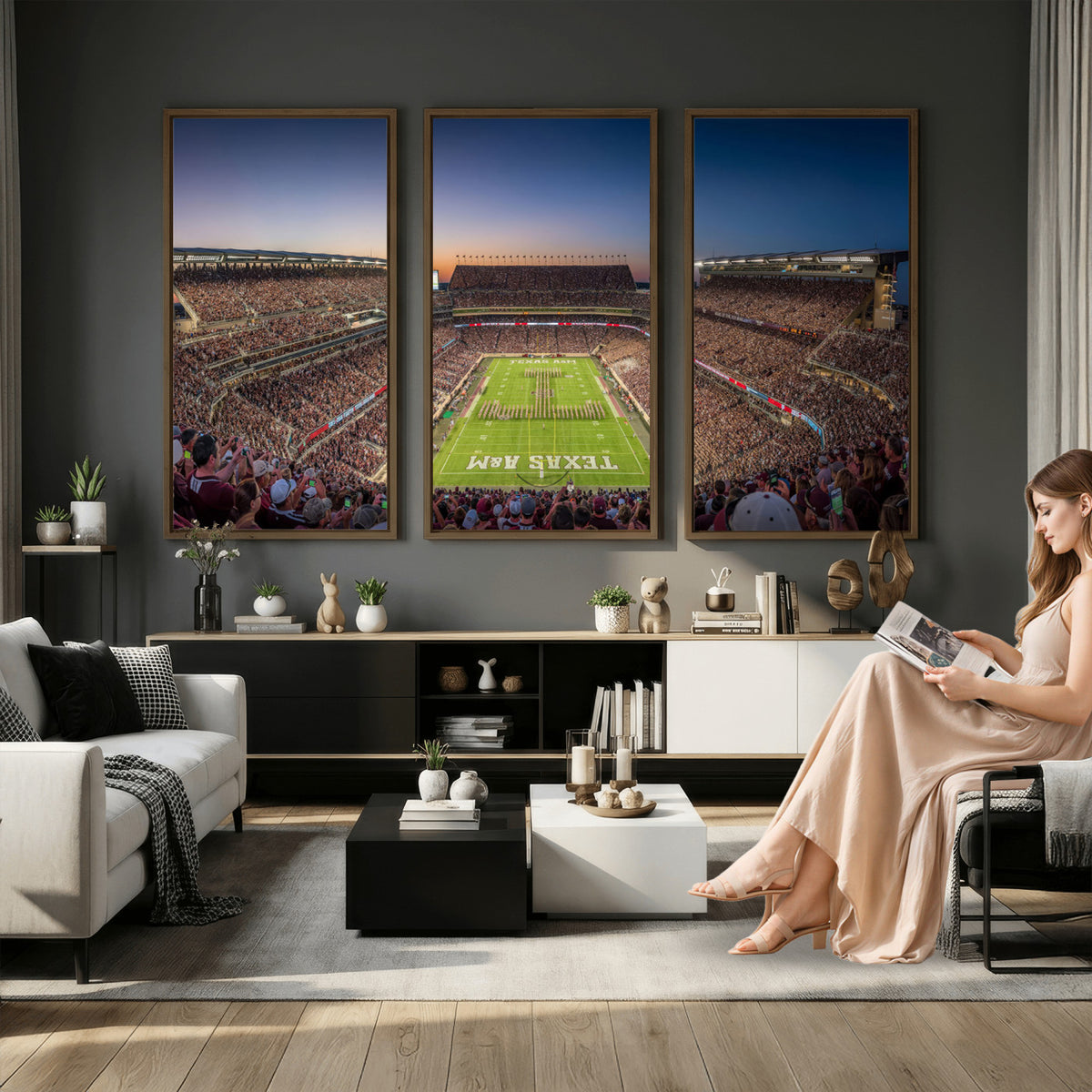 17421-MGV-CV-36X24 - Kyle Field Wall Art Print | Large Texas A&M Aggies Football Canvas Print for Sports Enthusiasts |