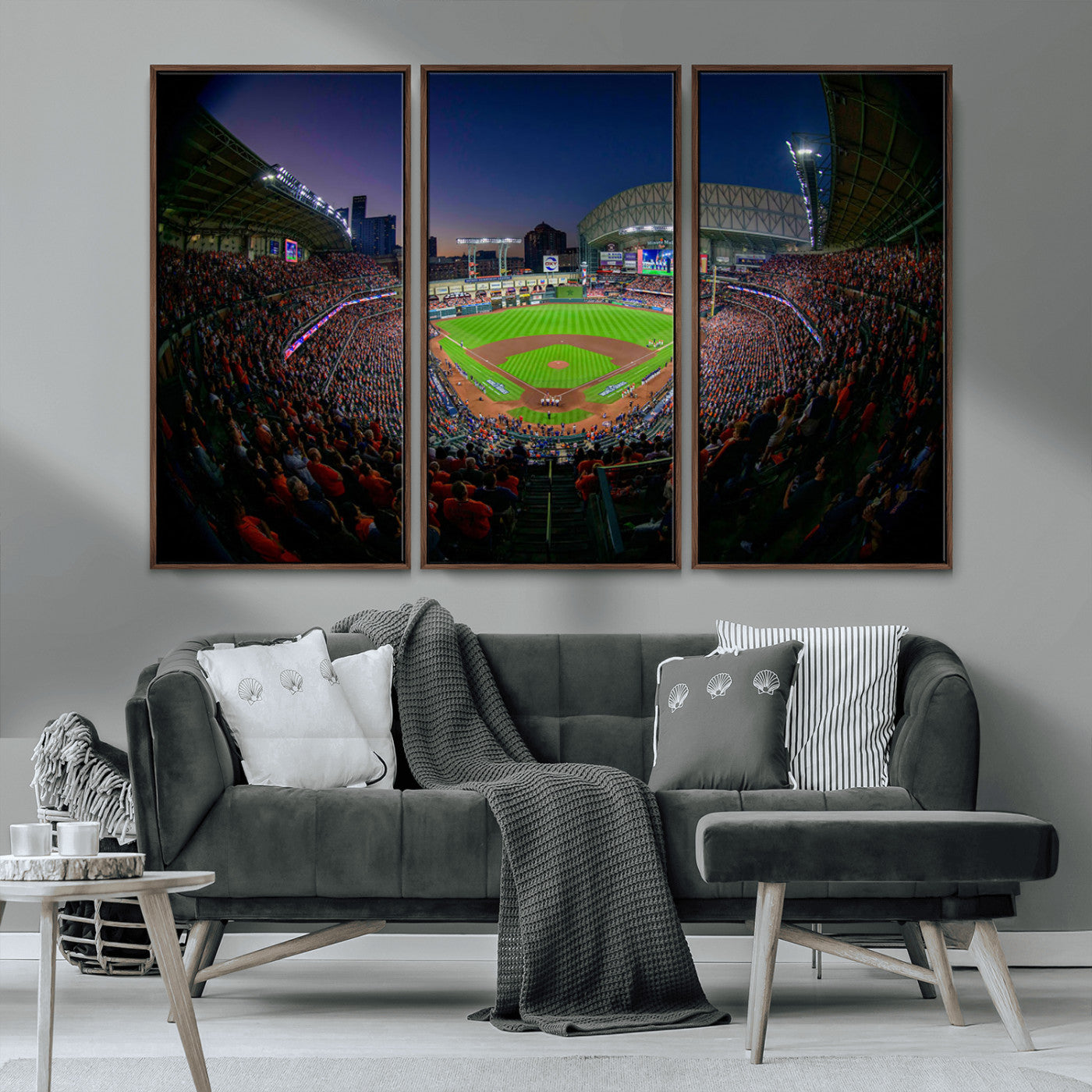 MGV-FC-48X32-3P - Houston Astros Baseball Team Print - Houston Minute Maid Park Stadium Wall Art Canvas Print