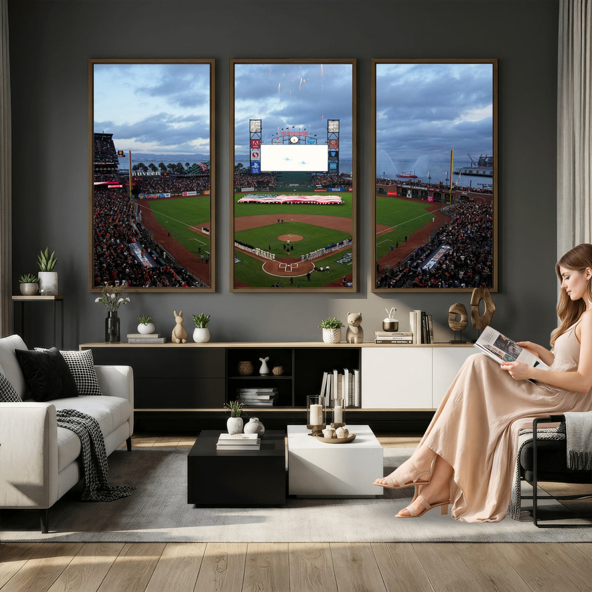 44631-MGV-CV-36X24 - Oracle Park San Francisco Giants Wall Art | Oracle Park Stadium Canvas Print
