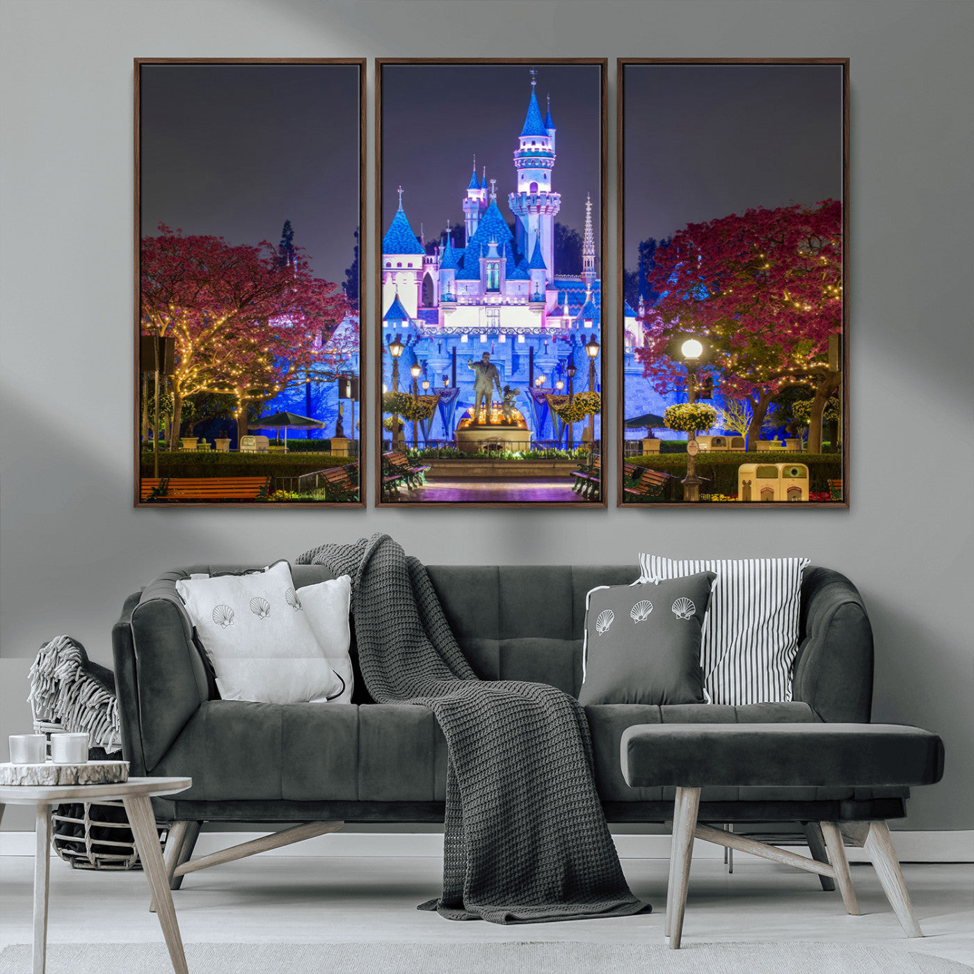 66710-MGV-CV-36X24-Large Disney Castle Wall Art Canvas Print - Magic Kingdom Kids Room Decoration Disney World